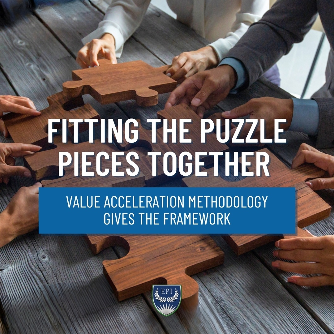 Title over image of giant wood puzzle pieces