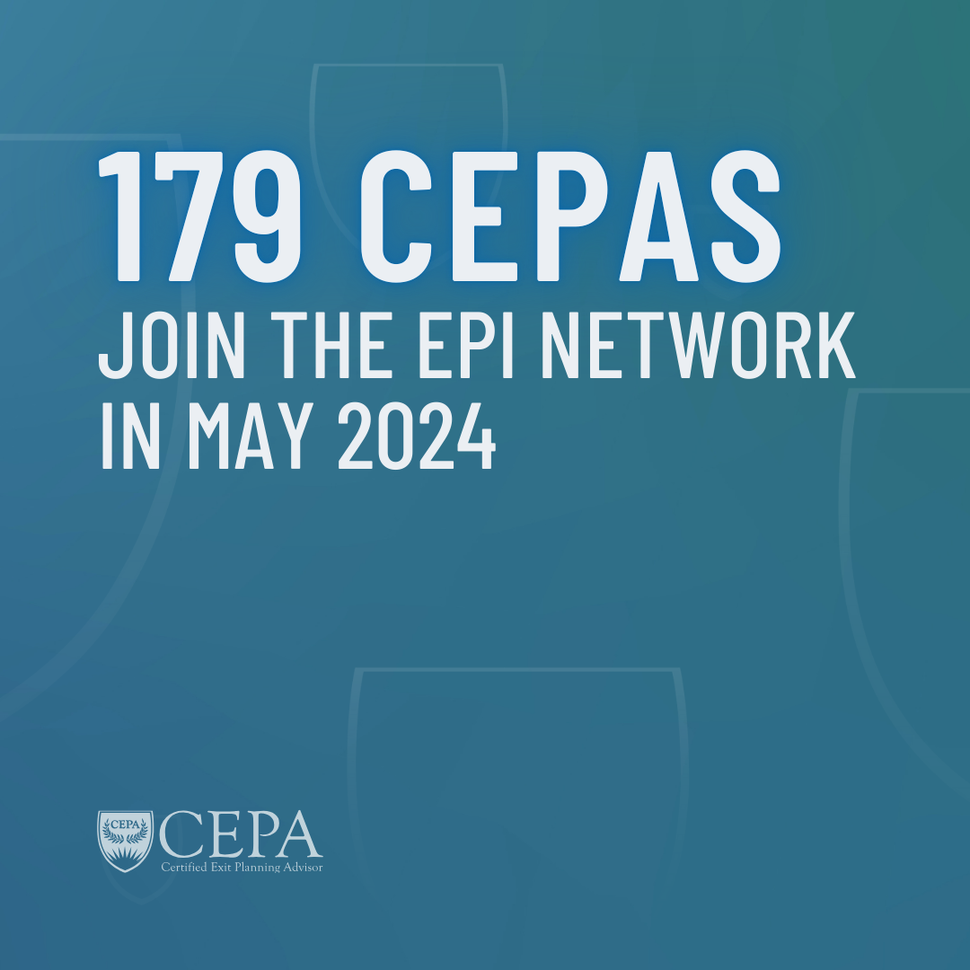179 CEPAs Join the EPI Network in May 2024 in white over teal background with shield motif